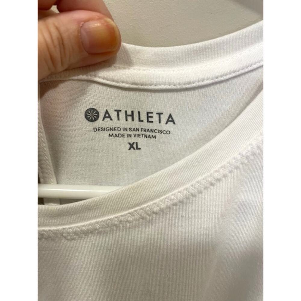 Athleta Set of 2 Tanks White Cotton Breathable Athletic Tops Size XL - Picture 5 of 12